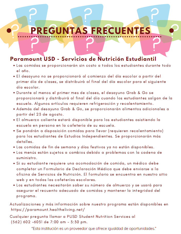 FAQ Spanish